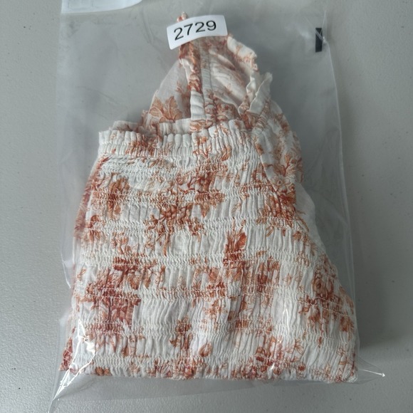 Loft Smocked Square Neck Top Size S Cottagecore Floral Boho - Picture 8 of 8